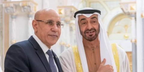 الرئيس الموريتاني مع ولي عهد أبوظي (المصدر:jeuneafrique)