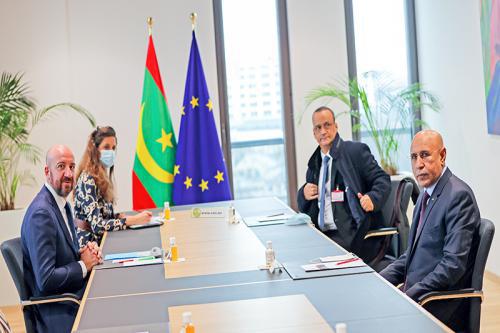 Ould Ghazouani s’entretient avec le Président du Conseil de l’Europe