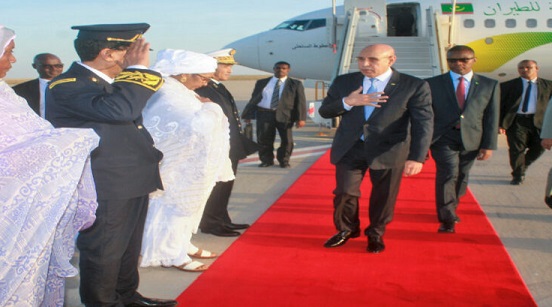 Le Président  regagne Nouakchott en provenance de Rome