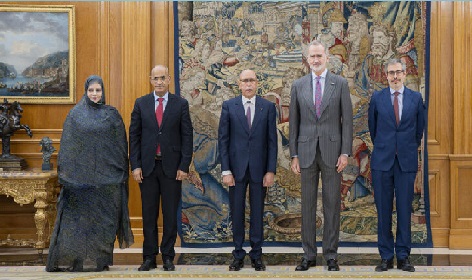 Le Président Ghazouani rencontre le monarque espagnol