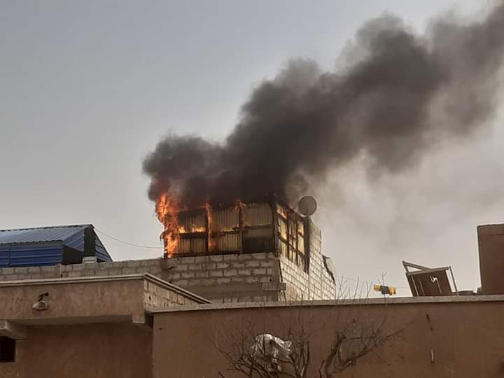 Incendie dans une maison sise dans la moughataa de Sebkha  (réseaux sociaux)