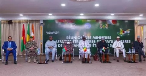 Les chefs de la diplomatie de l'AES à Moscou ce jeudi 3 avril 2025