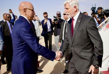 Arrivée dans la capitale mauritanienne Nouakchott du Président tchèque 