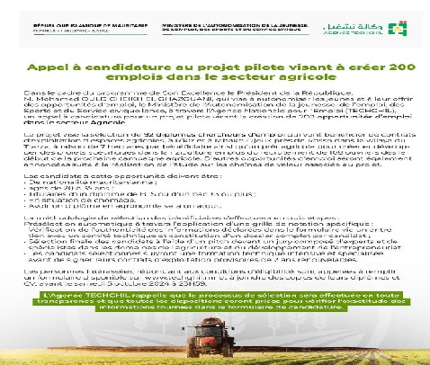 L'agence TECHGHIL lance des opportunités pour bénéficier d'emplois dans le secteur agricole