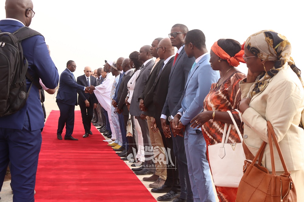 مراسيم استقبال الرئيس السنغالي في نواكشوط - (الصحراء Plus)