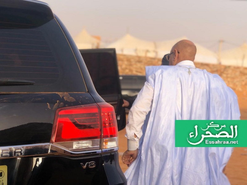 الرئيس غزواني يتوجه إلى الرماية التقليدية - (المصدر: الصحراء)