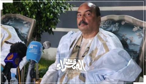 الرئيس السابق محمد ولد عبدالعزيز في آخر ظهور إعلامي له - (أرشيف الصحراء)