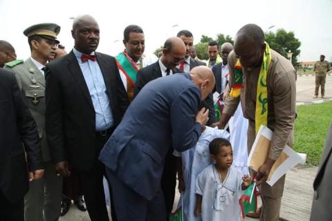 وصول الرئيس محمد ولد الشيخ الغزواني الكونغو-(المصدر: الأنترنت)