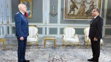 الرئيس التونسي قيس سعيّد خلال استقباله المشيشي