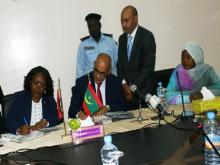 مراسيم توقيع ابروتوكول اتفاق التعاون بين موريتانيا وآنغولا - (المصدر: وما)