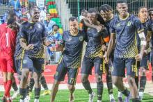 احتفالات لاعبي المنتخب الوطني U 23 بعد تسجيل هدف المباراة- FFRIM