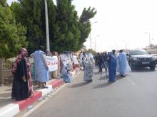 وقفة احتجاجية لأنصار الرئيس السابق ولد عبد العزيز ـ (المصدر: الصحراء)