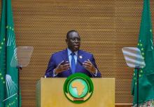 الرئيس السنغالي ماكي صال (الرئيس الدوري للاتحاد الافريقي)