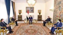 جانب من لقاء الرئيس السيسي بوزير الخارجية الأردني بحضور سامح شكري