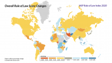 خريطة دولة القانون في العالم (المصدر: WJP)