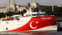 سفينة الأبحاث الزلزالية التركية "عروج ريس" في إسطنبول. تركيا في 22 أغسطس/آب 2019. © رويترز